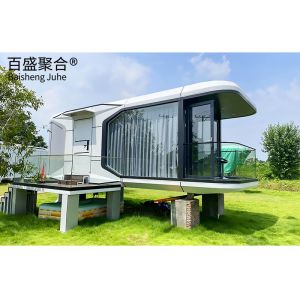 Buy cheap Villa Landscape Decoration Prefabricated Movable Apple Capsule House with Terrace from wholesalers