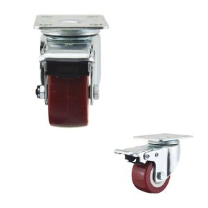 Buy cheap 65kg Capacity Plate Total Lock Pu Light Duty Casters from wholesalers