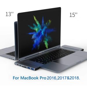 Aluminum Type-C Hub for Macbook Pro 13" and 15" with Thunderbolt 3 Power