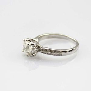 Buy cheap Sterling Silver Round Cubic Zirconia Engagement Ring(R289) from wholesalers