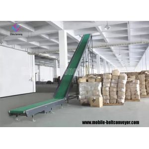 Incline Mobile Grain Truck Loading Belt Conveyor With Large Dip And Steep Angle