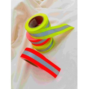 Buy cheap  Yellow or Orange red  Reflective Tape For Clothing Fire Retardant Reflective Fabric2 EN 20471 from wholesalers