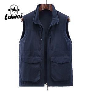 Buy cheap Wholesale Custom High Quality Casual Loose Utility Clothes Sleeveless Waterproof Warmer Winter Vest For Men from wholesalers