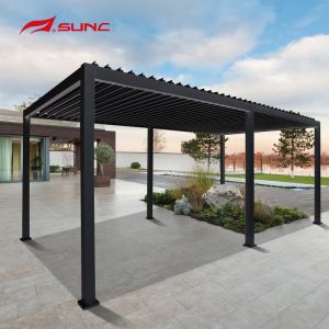 Buy cheap Waterproof Manual Aluminum Pergola Hardtop Garden Building Gazebo from wholesalers