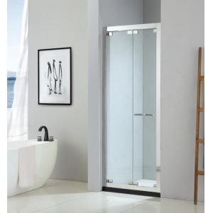 Buy cheap Foldable shower door 900*2000mm with 304 stainless steel & tempered clear glass from wholesalers
