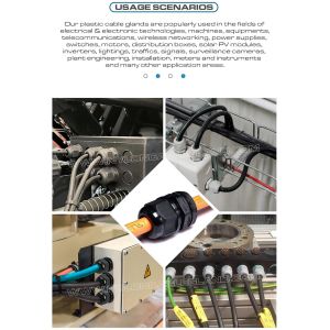 IP68 Watertight Polyamide Polymeric NPT1/4"~NPT1-1/2" Cable Glands (Cable