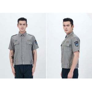 Durable Security Guard Uniform , Mens Security Uniform Shirts With Two Pockets