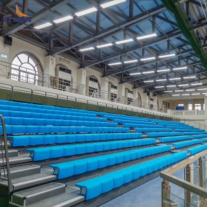 Optional Handrail And Flooring Retractable Bleacher Seating For Personalized