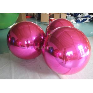 China Air Sealed Hanging Silver / Gold / Magenta Ball Inflatable Mirror Ball Mirror Balloon Giant Mirror Sphere For Decoration on sale