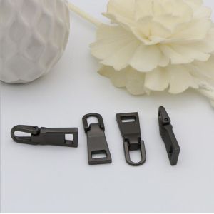 Buy cheap Design zinc alloy matte gunmetal color can activity square shape zipper puller metal with slider 3# from wholesalers