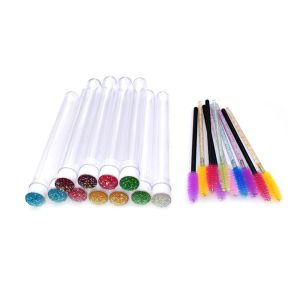 Synthetic Fiber Eyelash Extension Accessories 10cm Make Up Brushes