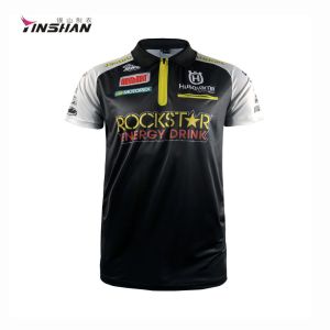 Quick Dry Polyester Men's Polo Shirts with Custom Embroidered Logo and Quick Dry