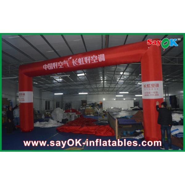 Halloween Archway Inflatable Commercial Advertising Inflatable Finish Line , 6 X 4m Red Inflatable Finish Arch