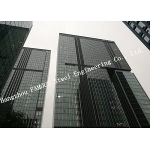 Buy cheap Double Silver Low-E Coating Film Glazed Stick-built System Glass Façade Curtain Wall Office Buildings from wholesalers