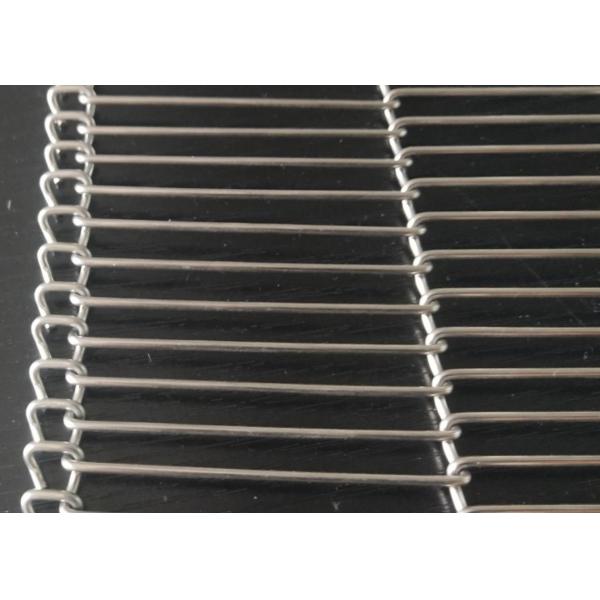 Quality Metal Mesh Stainless Steel 316L 4mm Flat Flex Conveyor Belt for sale