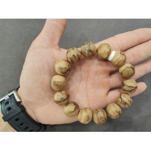 Buy cheap Acceptable Printing Agarwood Bracelet with Smooth Texture and Diamond Gemstone from wholesalers