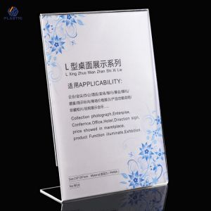 Buy cheap 100% Virgin PMMA Acrylic Sign Holder Table Top With Custom Logo Modern Style from wholesalers