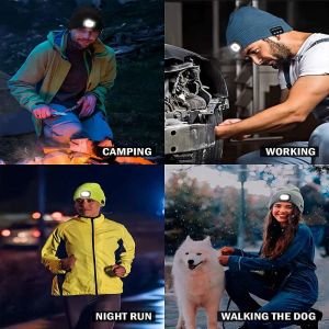 Buy cheap Bluetooth Wireless Headphones Hat With Light Bluetooth Beanie Night Biking from wholesalers