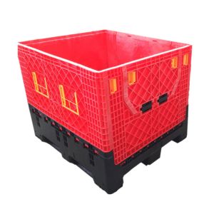 Large industrial logistics transportation heavy-duty collapsible plastic pallet