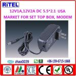 Buy cheap 12V1A power adaptor, power supply for catv matv smatv drop amplifier,ftth optic node, cable modem, set top box from wholesalers