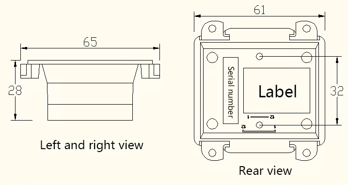 Long Distance Fixed Barcode Scanner Black 2D QR Barcode Scanner Industrial