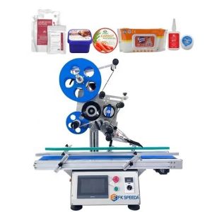Electric Driven Tabletop Flat Surface Labeling Machine for Carton Pouch Plane