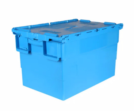 Buy cheap Virgin Plastic Attached Lid Containers Nestable Stackable Moving Tote Box from wholesalers