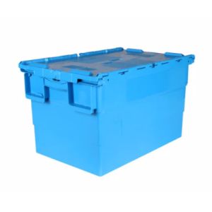 Buy cheap Virgin Plastic Attached Lid Containers Nestable Stackable Moving Tote Box from wholesalers