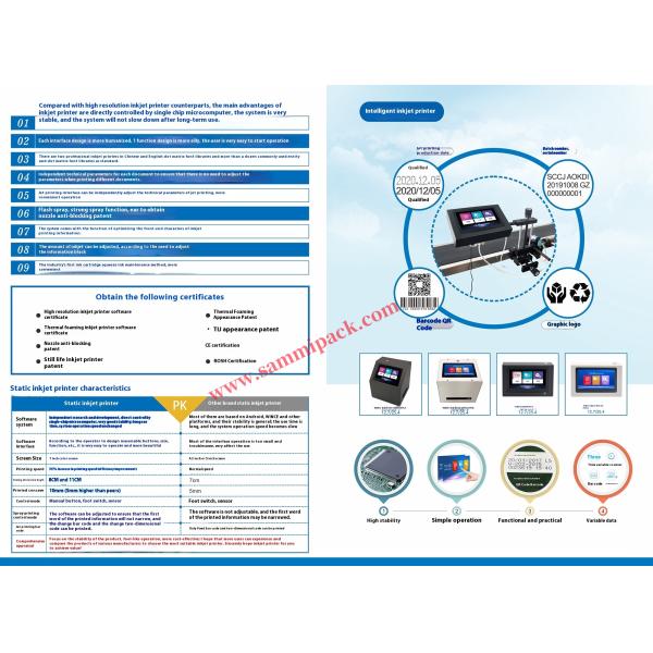 Automatic Digital Industrial Continuous Batch Date Code Inkjet Printer Machine