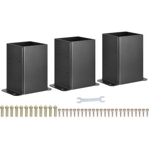 Buy cheap Pavilion Deck Railing Support Customized Heavy Duty Wood Post Brackets in Matte Black from wholesalers