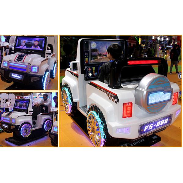 English Version City Suv Kiddie Ride Machines With FRP / PVC Material Durable