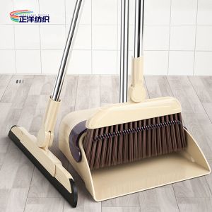 93cm Broom Dustpan Stainless Steel Handle Plastic Windproof Rubber Scraper