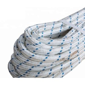 Polyester PP Double Braid Rope 12 Mm Power Construction Tool For Pulling OPGW