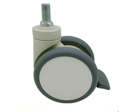 Quality locking wheels pin caster rubber caster hospital bed wheel 120mm for sale