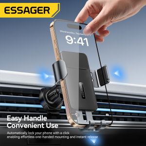 Buy cheap ESSAGER ES-ZJ32 Flexible Black 360 Rotating Air Vent Car Mount Mobile Phone Holder Stand Convenient and Easy for Your Car from wholesalers