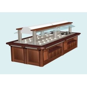 Buy cheap Wood Structure Marble Stone Hot Buffet Counter, Commercial Buffet Equipment from wholesalers