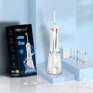 Buy cheap Private Label Deep Cleaning Portable Dental Flosser Smart Rechargeable Electric Flosser with Replaceable Flossing Head from wholesalers