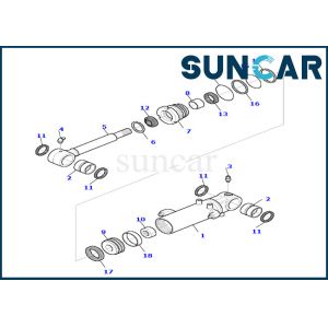 China Blade Cylinder Seal Kit 878000658 Fits PC35R-8  Komatsu Blade Cylinder Repair Seal Kit on sale