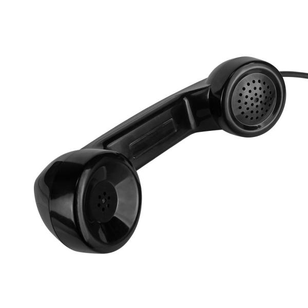 Quality Anti Destructive Black Telephone Handset Microphone With PC / ABS Material for sale