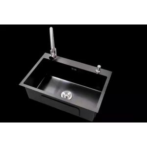 Buy cheap 9'' Large SS304 Black Matt Kitchen Sink Rectangular Shaped from wholesalers