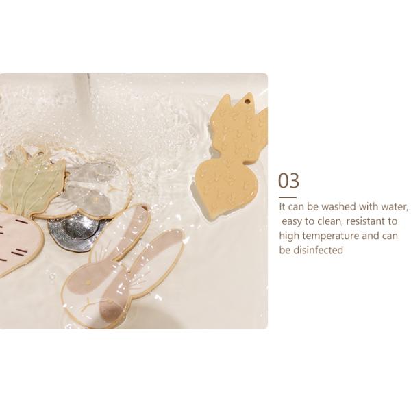 Sheep Bunny Personalised Silicone Teether BPA Free For Newborn Baby