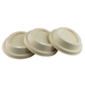 Buy cheap 100% Biodegradable Sugarcane Pulp Molded Sip Lid , Triangle Design 80mm from wholesalers