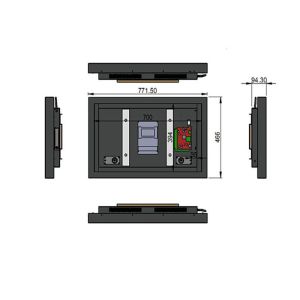 1366x 768 Wall Mount LCD Display 32" , LCD AD Board with Digital Photo