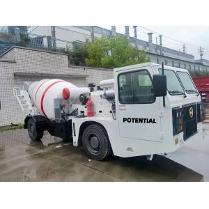 Underground Mining Concrete Mixer Truck 3m3 Volume 230mm Ground Clearance