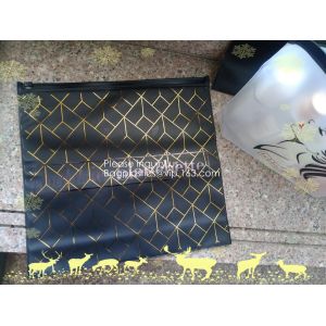 Biodegradable frosted eva plastic pvc zip lock cosmetics bag, frosted cosmetics