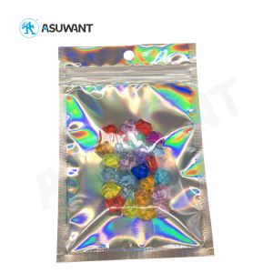 Buy cheap MSDS 120mic Holographic Plastic Zipper Bag Gravure Printing from wholesalers