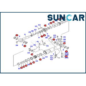 Buy cheap Overseas Version 707-99-58070 Arm Cylinder Service Kit For Komatsu Excavator PC220-7 PC220-7 from wholesalers