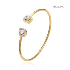 Buy cheap 18k Zircon Stainless Steel Cuff Bangle from wholesalers
