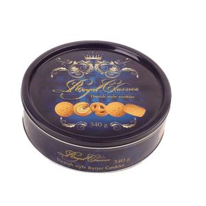 Buy cheap 340g Biscuit Tin Container Offset Printing Large Empty Cookie Tins from wholesalers