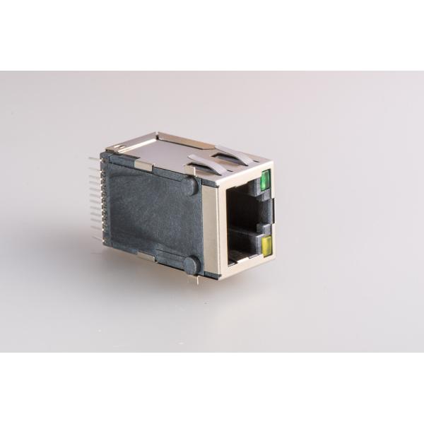 Quality 25.4MM Single Port SMD RJ45 Module Jack With 10/100 Transformer And LED Patented Product for sale